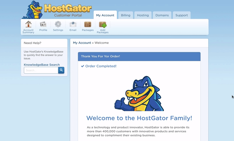 welcome-to-the-hostgator-family