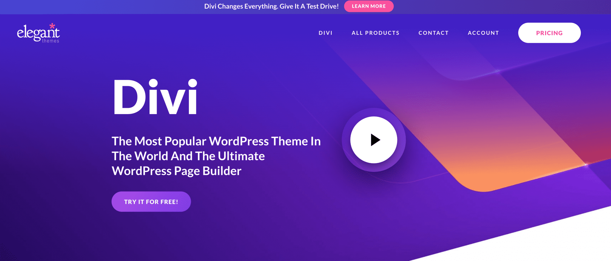 divi theme homepage