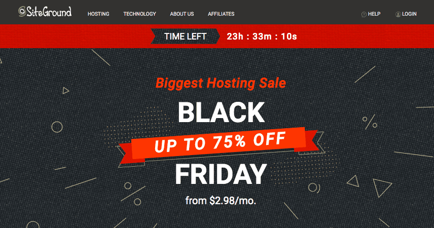 siteground black friday discount coupon